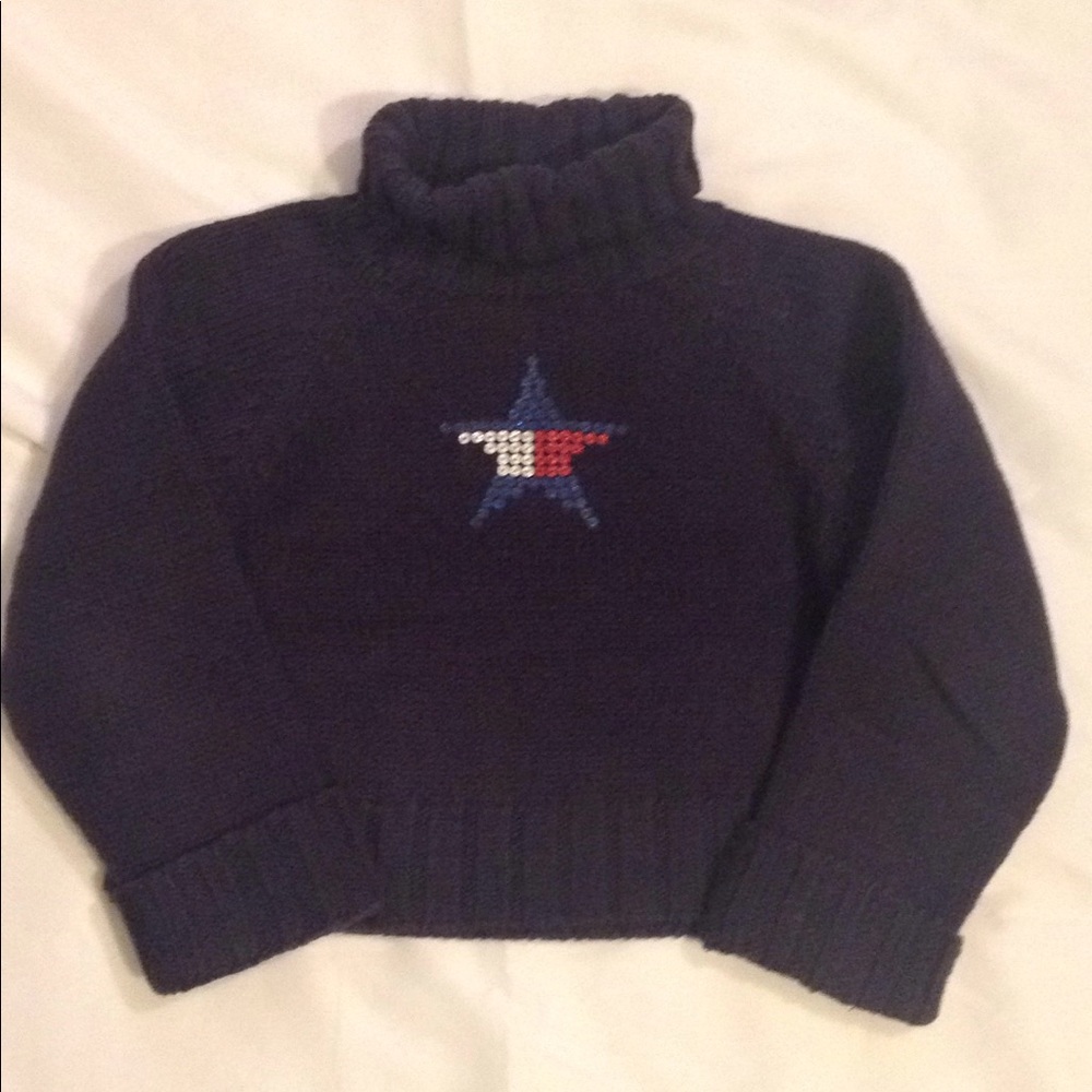 Girls Size 4 Tommy Hilfiger Navy Turtleneck